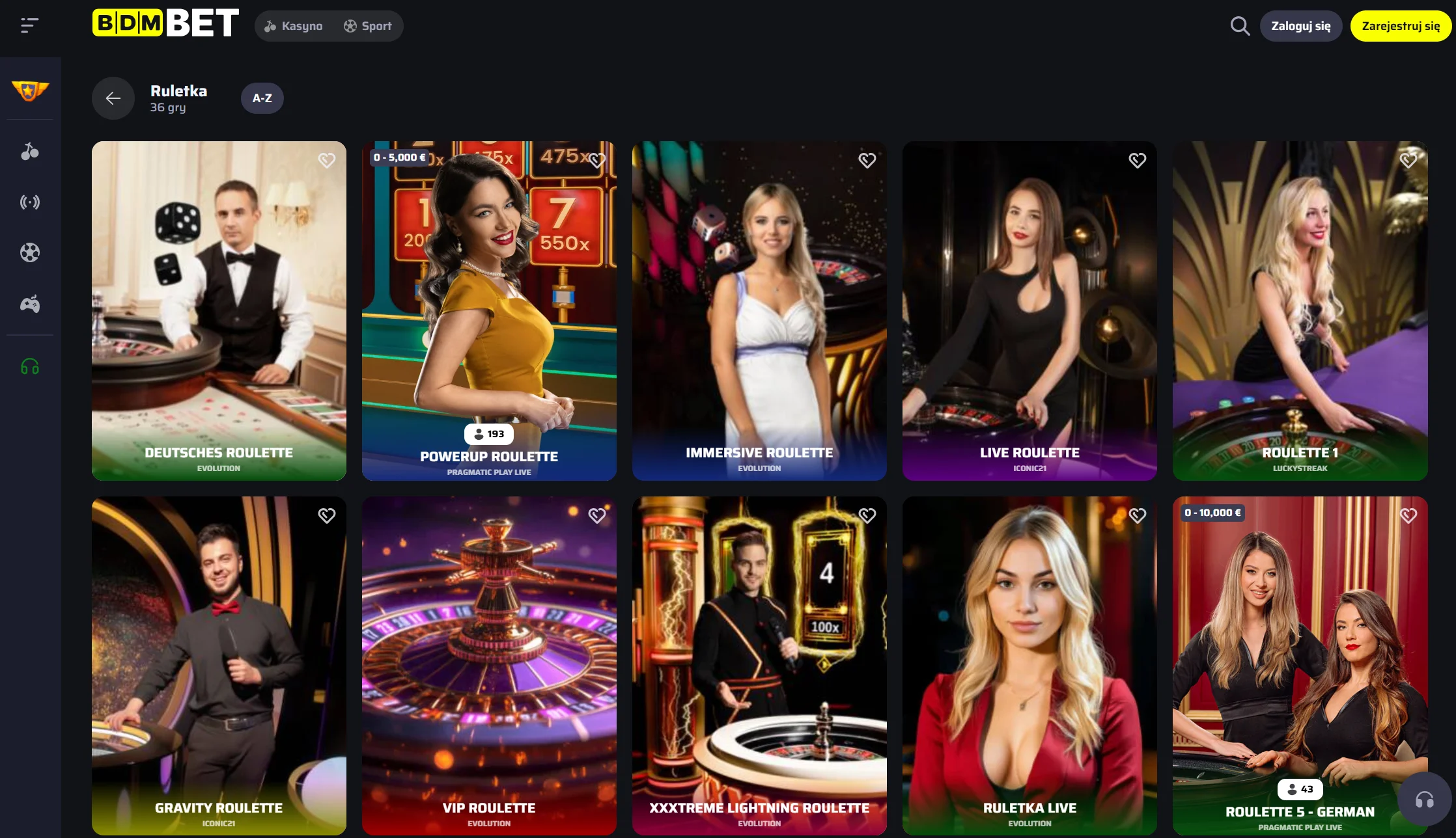 Kasyno na żywo z prawdziwymi krupierami w BDMBet Casino