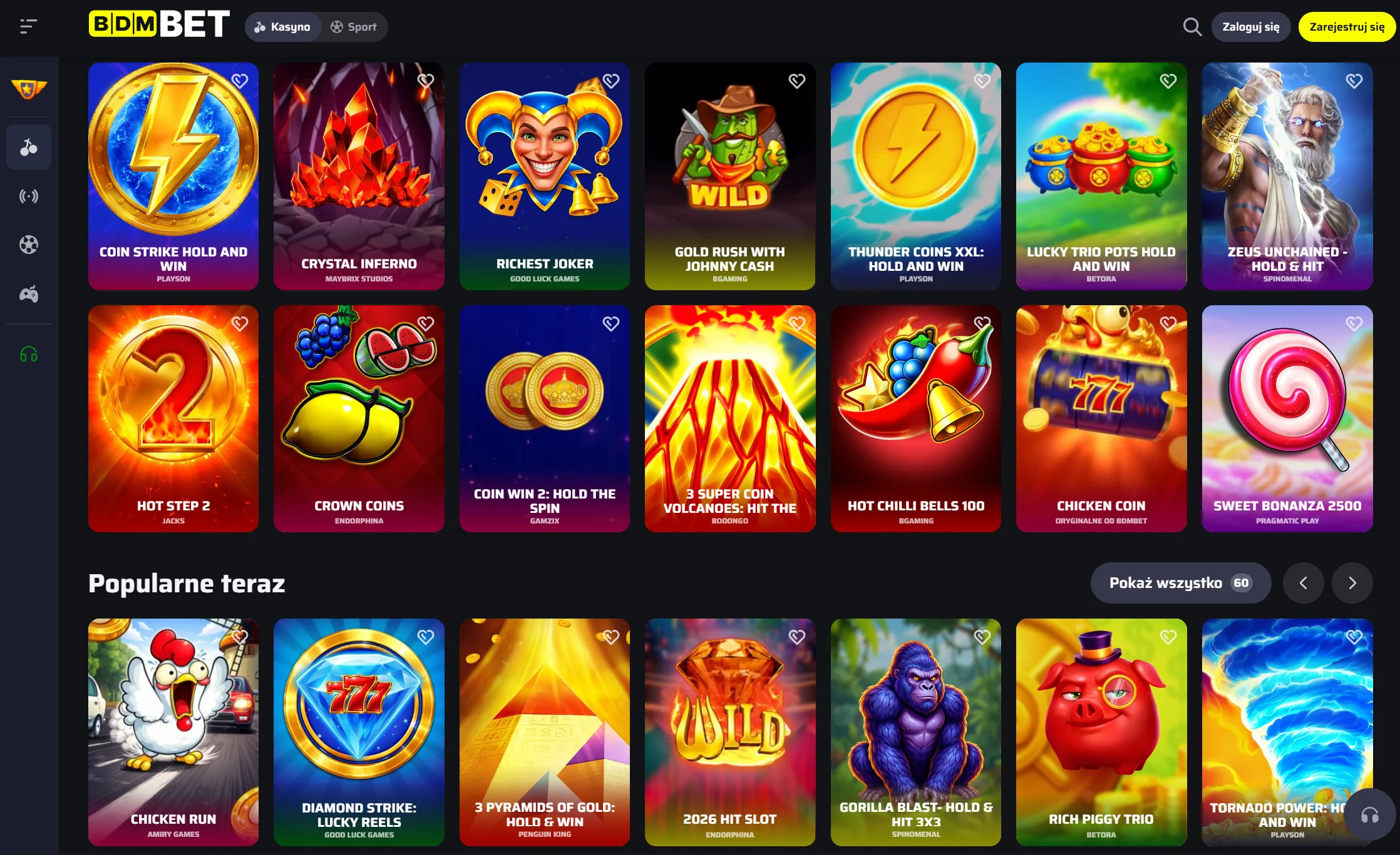 Pierwsze wrażenia i ogólne informacje o platformie BDMBet Casino